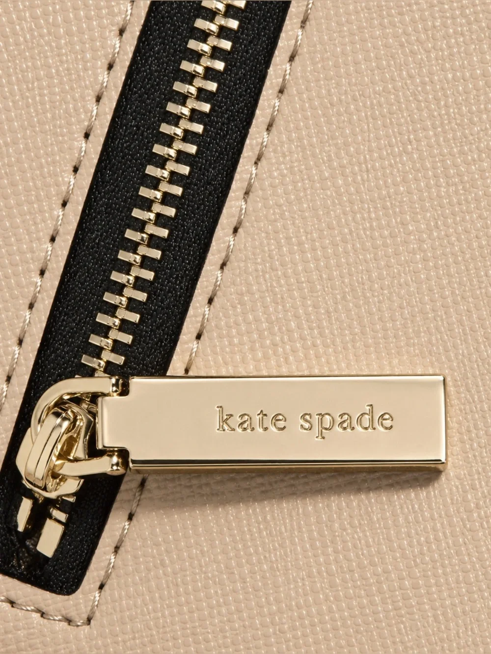 Kate Spade New York Cameron Large Zip Wristlet Wallet Warm Beige Multi NWT